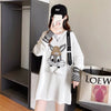 【秋の初めの割引！！】美人度アップ トップス ウサギちゃん 二色 長袖Tシャツ ＜U-4007＞