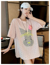 話題沸騰中 キュート カジュアル ホットダイヤモンド 半袖Tシャツ＜U-8626＞