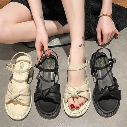 ファッション 蝶結び 美人度アップ 太ヒール シューズ＜U-3160＞