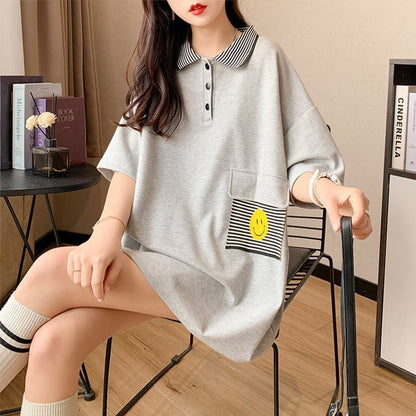 カジュアル 3色選択可 お洒落 ストライプ Tシャツ カットソー＜U-3068＞