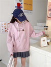 定番シンプルゆったりフード付きパーカ全3色トップス<U-4742>