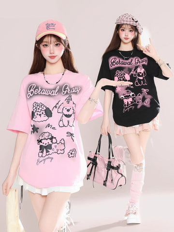 美人度アップ 売れ筋 話題沸騰中 絶対流行 早い者勝ち カジュアル 2色選択 Tシャツ<U-11279>