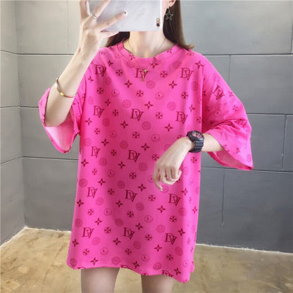 高級感溢れる プリント 美感いっぱい Tシャツ カットソー＜U-3316＞