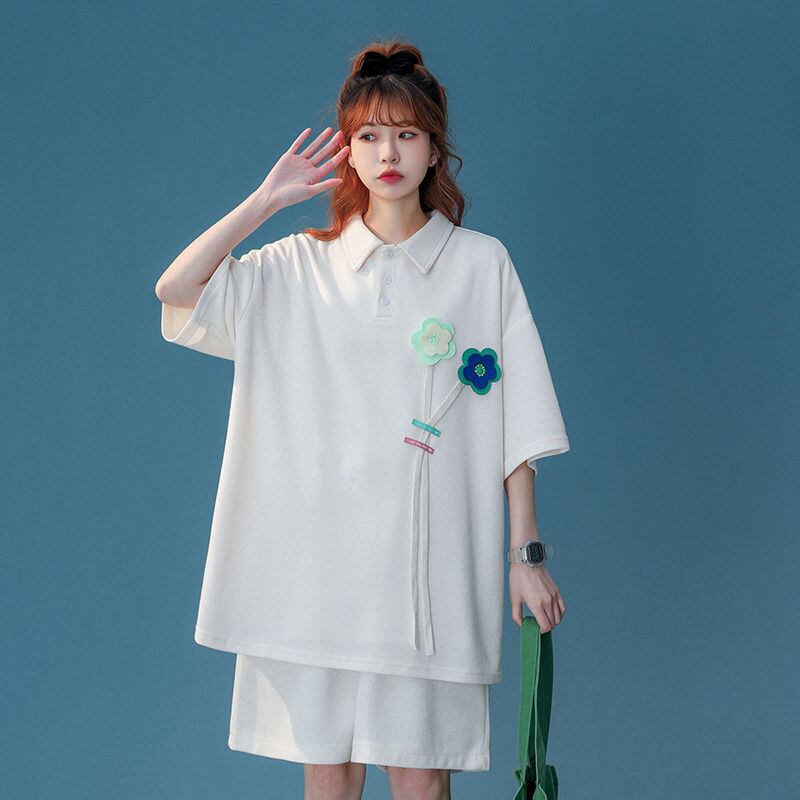 期間限定 ゆったり感アップ ファッション Tシャツ＋ショートパンツ セットアップ＜U-8679＞