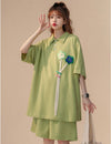 期間限定 ゆったり感アップ ファッション Tシャツ＋ショートパンツ セットアップ＜U-8679＞