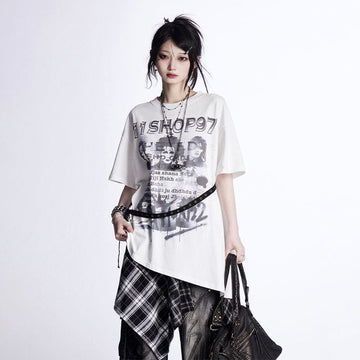 美人度アップ 絶対流行 売れ筋 早い者勝ち カジュアル 2色選択 Tシャツ<U-11522>