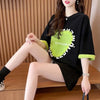 オシャレ度満点 ラウンドネック 美感いっぱい プリント Tシャツ カットソー＜U-2911＞