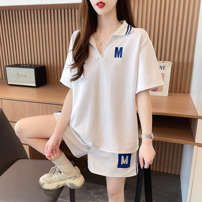 売り切れ必至  ルーズ 半袖Ｔシャツⅹパンツセット全2色<U-8190>