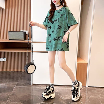 オシャレ度満点 プリント カジュアル Tシャツ カットソー＜U-3301＞