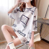 【半額！期間限定！！】美人度アップ プリント カジュアル ゆったり 半袖Tシャツ＜U-8490＞