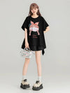 着回し力抜群 ゆったり ファッション感満々 ロング丈 2色半袖Tシャツ＜U-11068＞