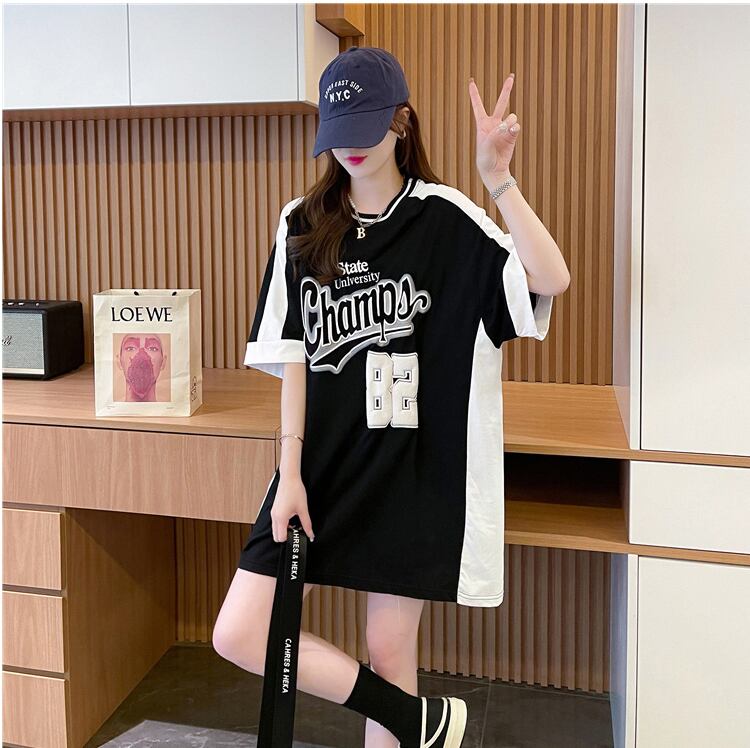 絶対流行 一目惚れ 個性的なデザイン 2色選択可 プリント Tシャツ カットソー＜U-8279＞