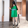好感度満載 切り替え 美感いっぱい プリント Tシャツ カットソー＜U-3621＞