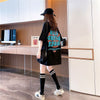 組み合わせやすい アルファベット 数字ロゴ プリントTシャツ ゆったり半袖＜U-6527＞
