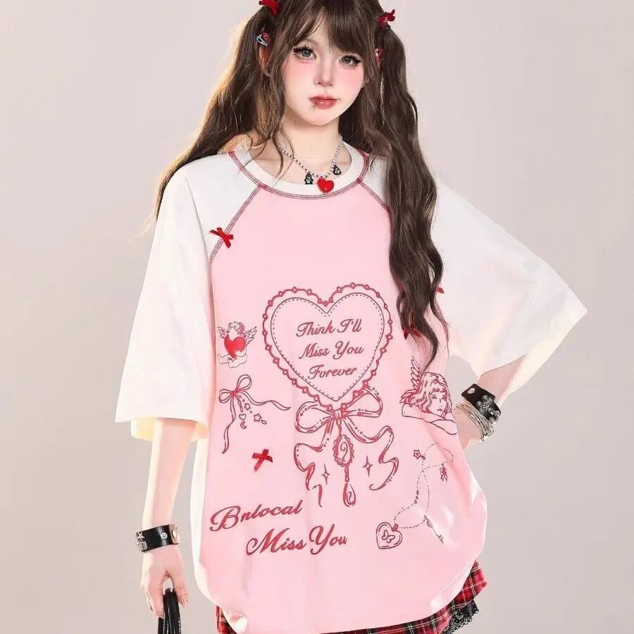 スウィート 絶対流行 今季マストバイ 早い者勝ち カジュアル 2色選択 Tシャツ<U-11665>