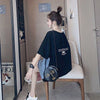 個性的なデザイン 2色選択可 一目惚れ レイヤード風 Tシャツ カットソー＜U-8286＞