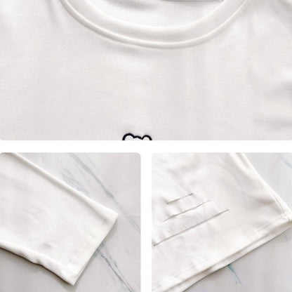 着心地抜群 切り替え 一目惚れ プリント Tシャツ カットソー＜U-3662＞