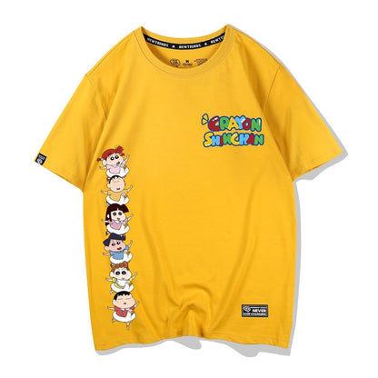 超人気商品 プリントロゴ ユニセックス ゆったり半袖 全6色Tシャツ<U-4897>
