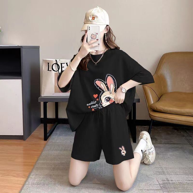 今季マストバイ  大人可愛い キュートスウィートパーカー<U-5285> 半袖Ｔシャツⅹパンツセット全3色 <U-8202>