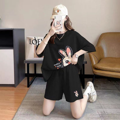 今季マストバイ  大人可愛い キュートスウィートパーカー<U-5285> 半袖Ｔシャツⅹパンツセット全3色 <U-8202>