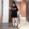 スタイリッシュ 切り替え 一目惚れ プリント Tシャツ カットソー＜U-3619＞