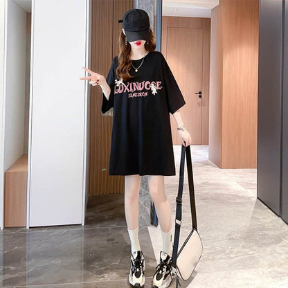 スタイリッシュ 切り替え 一目惚れ プリント Tシャツ カットソー＜U-3619＞