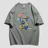 スタイルアップ カジュアル おしゃれ度高め プリント全5色 半袖Tシャツ<U-9437>