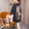 大注目 プリントTシャツ ヴィンテージ加工 ゆったり半袖＜U-3021＞