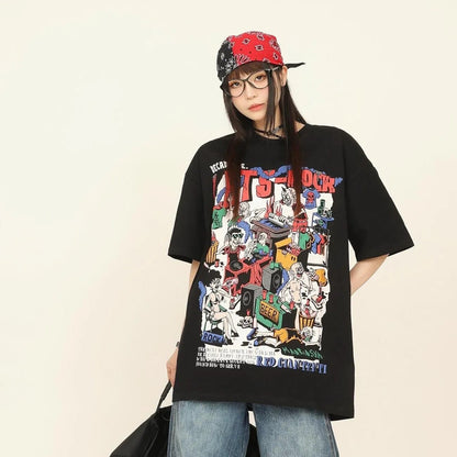売れ筋 早い者勝ち 絶対流行 カジュアル 2色選択 Tシャツ<U-11524>