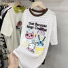 【半額！期間限定！！】新商品 キュート 超人気 プリント 2色半袖Tシャツ＜U-8520＞