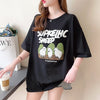 合わせやすい 切り替え チャーミング プリント Tシャツ カットソー＜U-3480＞