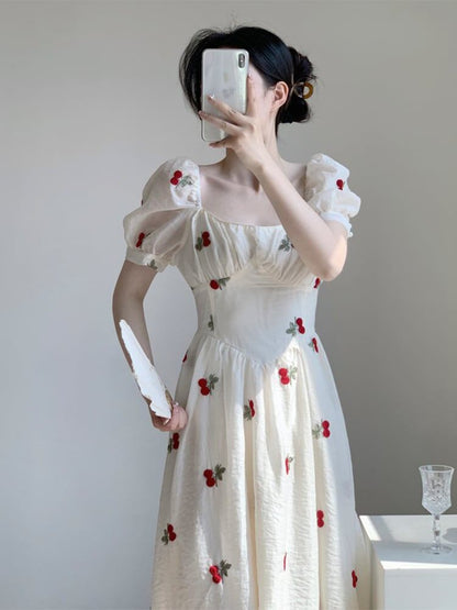 エレガント レース 上品 切り替え ワンピース<U-11844>