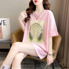 着心地良い Tシャツ ビジュー 四色 ゆったり半袖＜U-2994＞