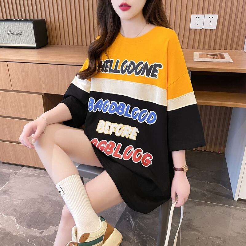 キュート 早い者勝ち 絶対流行 カジュアル 2色選択 Tシャツ<U-11134>