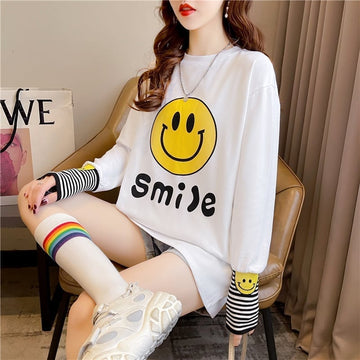個性的なデザイン 切り替え 一目惚れ プリント Tシャツ カットソー＜U-3657＞