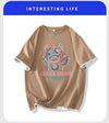 ユニセックスピュアコットン漫画プリント半袖Tシャツ<U-5115>