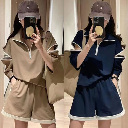 主役級 ファッション 今季マストバイ 個性派 半袖Ｔシャツⅹパンツセット<U-6533>