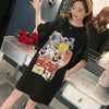 スタイリッシュ プリント 一目惚れ Tシャツ カットソー ワンピース＜U-3440＞