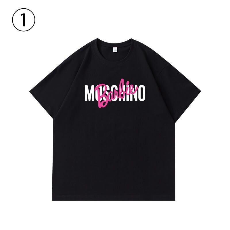絶対流行 カジュアル 早い者勝ち ルーズ プリント全3色 2種選択可 男女兼用 半袖Tシャツ<U-9030>