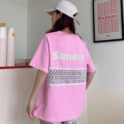 個性的なデザイン 3色選択可 バックで綺麗 Tシャツ カットソー＜U-3023＞