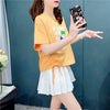個性的なデザイン 切り替え 一目惚れ プリント Tシャツ カットソー＜U-3671＞