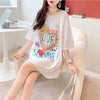 デザイン感 切り替え チャーミング プリント Tシャツ カットソー＜U-3529＞