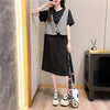 個性的なデザイン プリント 一目惚れ Tシャツ カットソー ワンピース＜U-3490＞
