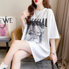 美人度アップ 切り替え ファッション プリント Tシャツ カットソー＜U-3399＞