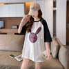 好感度UP ラグランTシャツ カラーマッチング 三色 プリント半袖 ＜U-3014＞