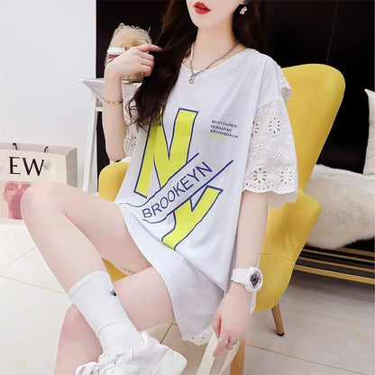 デザイン感 3色選択可 合わせやすい プリント Tシャツ カットソー＜U-3095＞