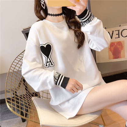 シンプル 切り替え ファッション プリント Tシャツ カットソー＜U-3664＞