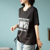 話題沸騰中 ファッション 着回し力抜群 プリント 2色選択 半袖Tシャツ＜U-8621＞