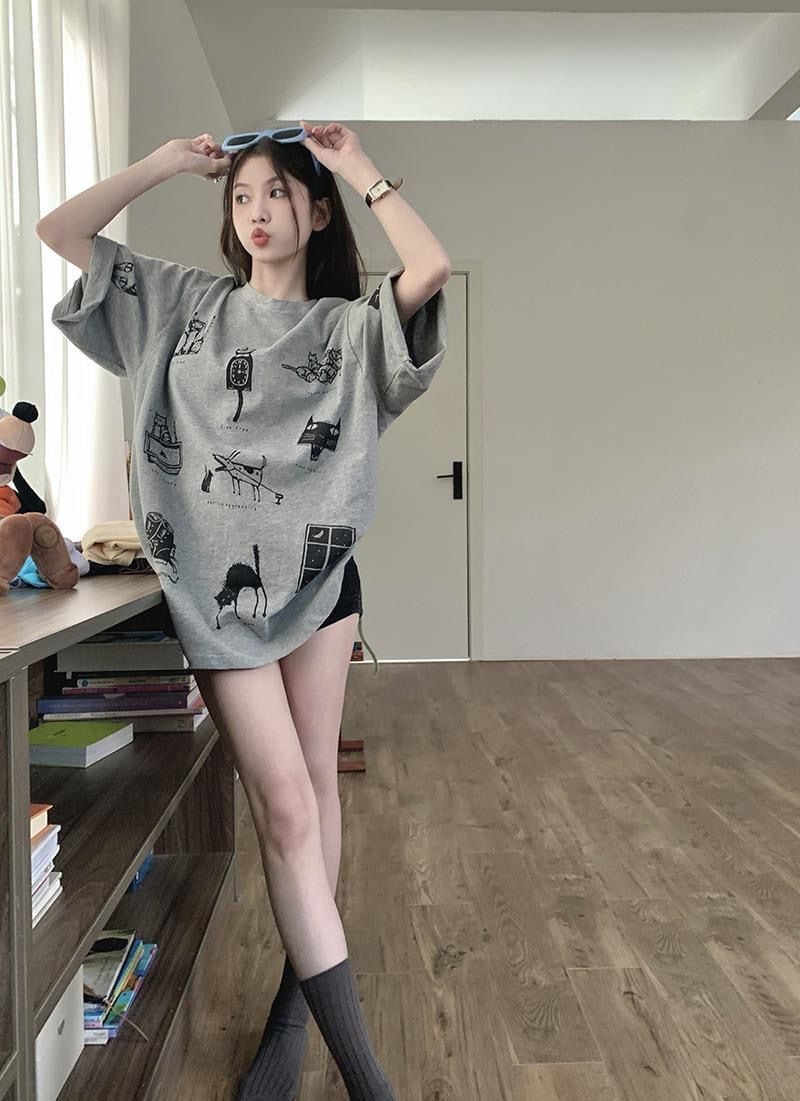 絶対流行 スウィート 早い者勝ち カジュアル Tシャツ<U-11199>
