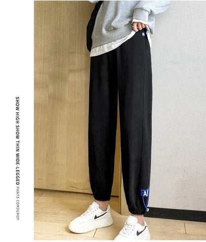 定番シンプル  スウェットジョガーパンツ二色あり <U-4134>